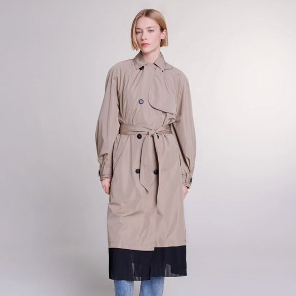 Maje Contrast trench coat